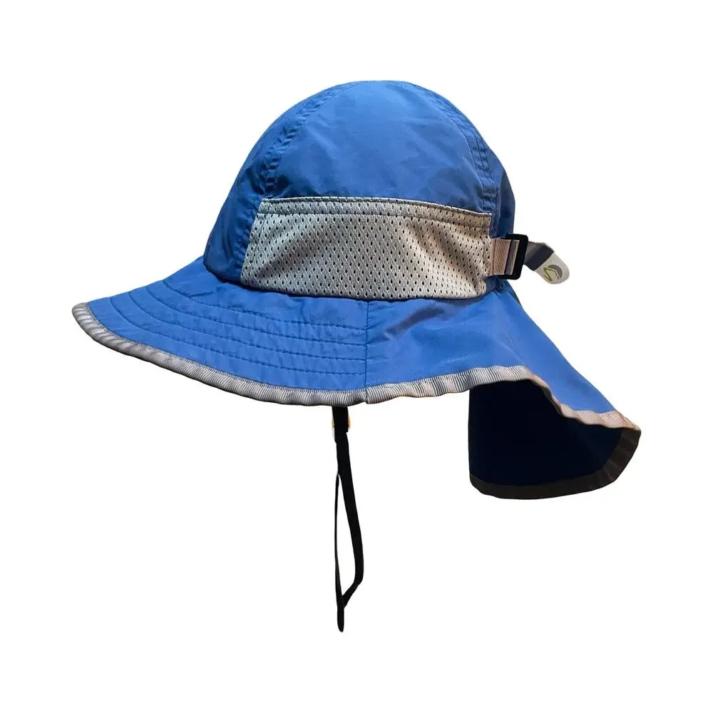 Sunday Afternoons Kids Play Hat Medium 2-5 Yrs Blue Sun Protection Neck Flap